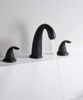 Matte Black Roman Tub Faucet With Valve Three Hole Deck Mount High Flow Tub Filler That Fills Up Fast For A Quick Bath 12.16 GPM At 60 PSI