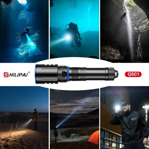 Beast 1000 Lumen Rechargeable LED Dive Light For Scuba And Snorkeling With Side Magnet Switch waterproof torch displayed in use