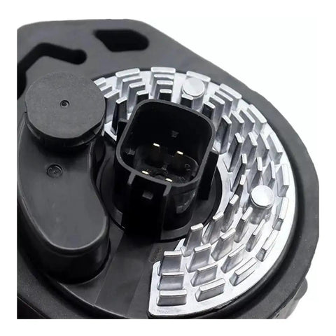 Close-up of Premium Cooling Water Pump Replacement 215813NF0A for Infiniti Q50 showing connector and cooling fins.