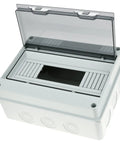 12 Way Circuit Breaker Distribution Box Waterproof IP65 Enclosure For Outdoor And Indoor Use With DIN Rail Mount PC ABS
