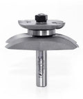 Cove Raised Panel With Back Cutter Router Bit Three And Three Eighths Inch Diameter One Half Inch Shank Two Flute Built For Standard Panel Grooves And Thick Panels Delivers Clean Front Rise And Precise Back Milling, carbide-tipped design.