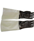 Beefed Up Sandblasting Glove Set for 7 Inch Port Cabinets, 26 Inch Neoprene Sleeves, Cotton Lined Comfort, Reinforced Seams
