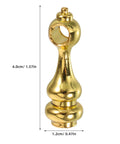 Golden Zinc Alloy Shelf Rail Brackets Set 24 Pieces With Enhanced Stability, detailed view of decorative gold zinc railing post.