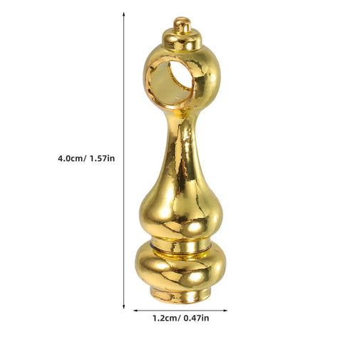 Golden Zinc Alloy Shelf Rail Brackets Set 24 Pieces With Enhanced Stability, detailed view of decorative gold zinc railing post.