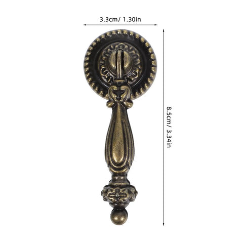 Vintage Retro Zinc Alloy Cabinet Knob Round Pull Handle With Single Hole For Kitchen Bedroom Closet Doors Old School Vibe