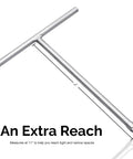 Three Eighths Inch Drive T Handle Wrench With Long Reach showing 11-inch measurement for tight spaces use