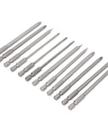 Rock Solid 12 Piece Screwdriver Bit Set With S2 Alloy Steel Construction And Precision Tips For Electric Drill Or Manual Use Featuring Sandblasted Anti Rust Surface To Save Your Tools From Damage And Wear, 12 bits