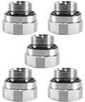 Heavy Duty Steel Oil Drain Valve Adapter With 27mm X 2.0 Thread For Cars Trucks And Generators Extends Recessed Pans set of five.