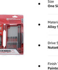 Shockwave Automotive 22 Piece Impact Driver Bit Set 48 32 4016 Heavy Duty Magnetic Driver Bits In Red Carry Case