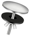 Heavy Duty 2 Inch Sink Hole Cover Featuring A Tight Leak Proof Seal For Kitchen And Bathroom Faucets with stainless steel design.
