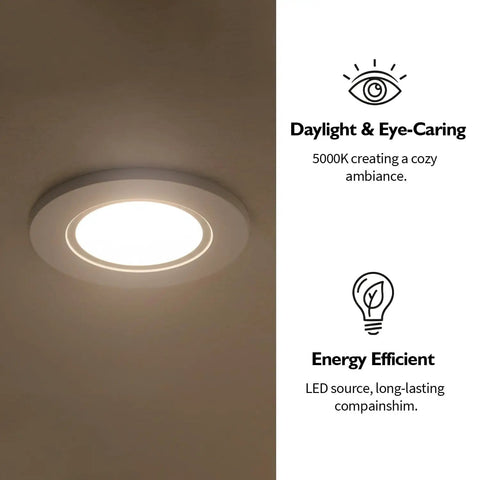 12 Pack 5/6 Inch LED Recessed Can Lights Adjustable Retrofit Downlights No Brainer Install 12W Equal 60W 5000K Daylight 800