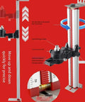 Multi Function Flat Water Instrument Hanger and Universal Level Wall Mount Bracket 20cm shown with adjustment features.