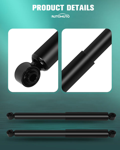 Close-up of 2x Rear Shock Absorbers Fit Chevy Silverado 1500 1500HD 2500 2500HD And GMC Sierra 1500 1999 To 2007 Rear Shocks Replacement