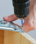 Using PH2 Magnetic Drill Bit Set With Anti Slip Screw Extractor And Magnetic Screwdriver Bits on wooden corner bracket
