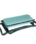 Foldable Garden Kneeler Bench With Dual Tool Pouches And EVA Kneeling Pad Handles for easy storage when folded