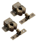 Magnetic Cabinet Door Stop Damper And Soft Close Latch For Wardrobe And Furniture Hardware, metal finish, pair of latches