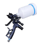 Professional HVLP Spray Gun With 1.3mm Nozzle And 600ml Removable Cup, showcasing alloy housing and ergonomic design.