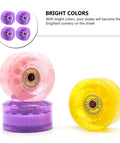 Four Pack Purple Roller Skates Wheels High Elastic PU 82A Non Illuminated Quad Skating Wheels Outdoor Replacement