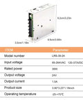 Rock Solid 35W Switching Power Supply Delivers Reliable 24V At 1.5A with specifications and dimensions displayed.