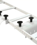 Adjustable Cable Runway System For Flexible Cable Management in Steel and Aluminum, black finish with cross members shown