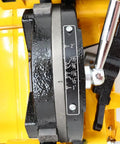 Heavy Duty 220 Volt Electric Pipe Threader Machine real workhorse detail of the size adjustment gauge for pipe cutting.