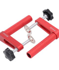20mm Aluminum Alloy Bench Dog Clamp with silicone pads, adjustable clamping pressure, red design, woodworking tool