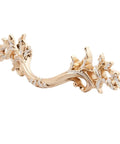 Gold Antique Dresser Handles Set Vintage French Provincial Style Cabinet Pulls, floral design, zinc alloy material, side view