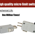 10 Pack Universal Micro Limit Switches For Microwave Oven And Freezer Doors V-15-1C25 Snap Action SPDT 1NO 1NC AC/DC 125V 250V