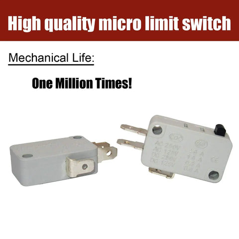 10 Pack Universal Micro Limit Switches For Microwave Oven And Freezer Doors V-15-1C25 Snap Action SPDT 1NO 1NC AC/DC 125V 250V