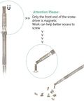Close-up of magnetic mini precision screwdriver from 11-Piece Mini Precision Screwdriver Set with screws.