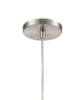 Ceiling mount from Turbulence Mini Pendant Light In Satin Nickel With Aqua Opal Swirl Glass, 1 Light Sleek Hardwired Modern Contemporary