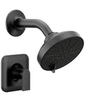Genta LX Matte Black Shower Trim Kit With Showerhead And Lever Handle, Posi-Temp Valve Required For 2510 2520 2570 Or 2590