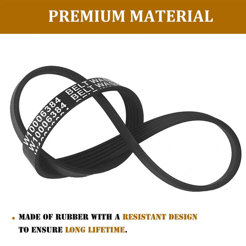 Heavy Duty Washer Drive Belt For Top Load Machines Quick Swap Compatible With Whirlpool And Maytag, 21.4 inch durable rubber strap.