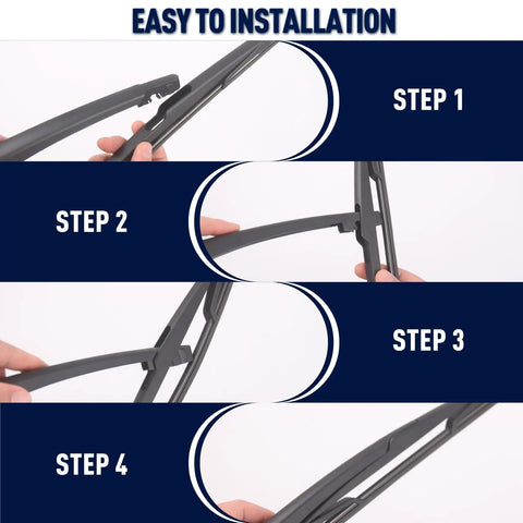 Installation steps for Rear Wiper Arm Blade Set For Mercedes Benz GLE 2016 2017 2018 2019 Replacement Wiper Kit For 350 400 550e