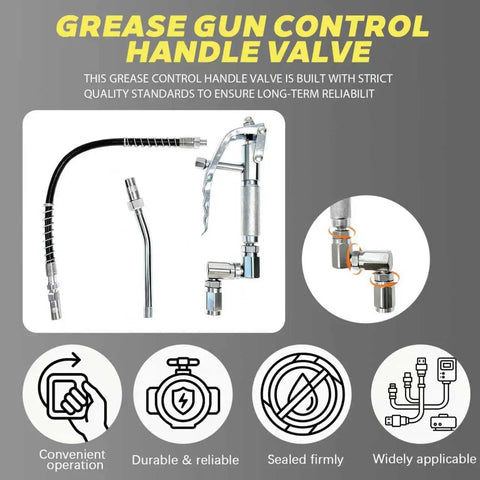 Heavy Duty Built Tough Grease Gun Control Valve For High Pressure Pumps 7500 PSI Pneumatic Grease Gun 1 Quarter NPT Thread