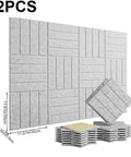 Premium Slick Self Adhesive Foam Panels 12 Pack Acoustic Wall Tiles for Soundproofing, 300mm size, gray texture.