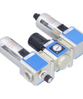 Rugged 1/2 Inch PT Pneumatic Filter Regulator Lubricator Combo With 1.5 MPa Pressure for Air Systems, side view
