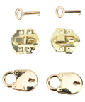 Vintage Hasp Latch Lock Set For Jewelry Boxes And Wooden Cabinets With Rustproof Zinc Alloy Glossy Finish Keys Included