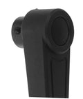 Close-up of Black Plastic Round Hole Crank Handle Replacement Compatible With RV Vent And Camper Antenna Height Adjustment.