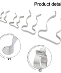 Beefy Heavy Duty Manganese Steel Spring Clips Set 48 Pieces Assorted Open Type Clips For Tool Storage Brooms Rakes And Garage Organization 10mm 12mm 19mm 25mm Durable Hardware Organizer close-up of assorted sizes