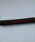 Dope DIY Tsuka Sword Handle Kit Ten Point Two Inch For Samurai Katana with red and black silk Ito wrap
