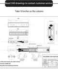 Detailed CAD drawing of One Pair Heavy Duty Drawer Slides Ball Bearing Full Extension Cabinet Rails with dimensions.