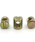 M6 and M8 Barrel Bolts With Hammer Embedded Nuts Cross Dowels Slotted Fittings For Beds Cribs And Chairs