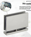 360 Degree Glass Door Pivot Hinge In SS304 Die Cast Mirror Polished Finish with die-casting detail shown