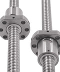 Close-up of SFU1605 Ball Screw With End Machined Flange Single Ballnut showcasing steel construction for CNC linear motion.