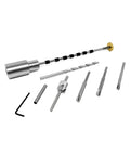 Top Shelf Pen Turning Mandrel And Deluxe Barrel Trimmer Kit Built For Shopsmith Machines with metal tool components for crafting.