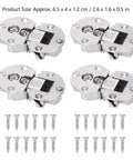 Four semicircular zinc alloy cabinet hinges with screws, concealed 90 degree flip door hinge, ultra quiet soft close heavy duty