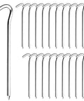 Heavy Duty Aluminum Tent Stakes 20 Pack 7 Inch Ground Stakes With Hooks for camping tents and outdoor shelters
