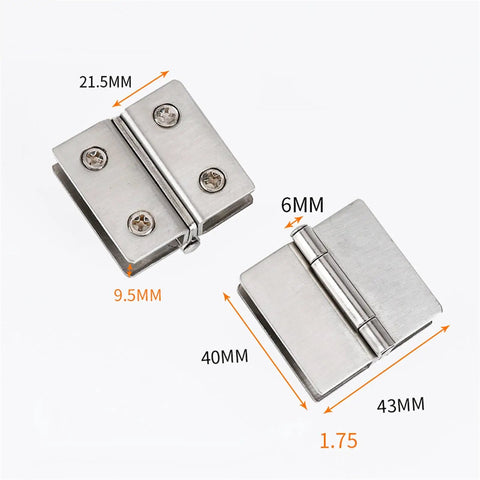 Heavy Duty Stainless Steel Glass Hinge For Frameless Cabinets And Wine Racks Non Opening Accessories Built To Last, detailed view
