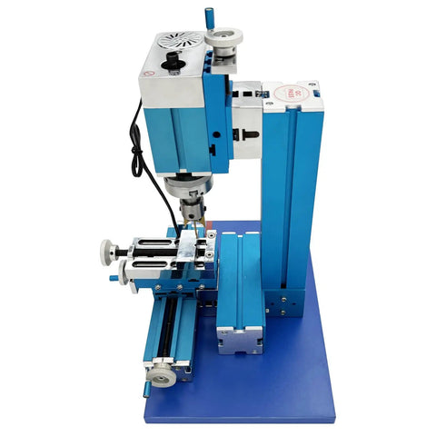 Slick Mini Milling Machine With 20000 RPM Motor, Heavy Duty 3 Axis Benchtop Drill Press For Metal And Wood Projects, 60 Watt Precision Tool For Crafters And Workshop Enthusiasts top view showing the drill setup.